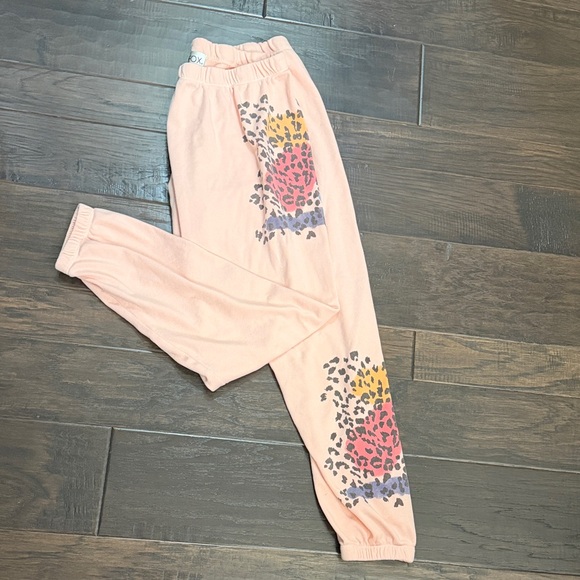 Wildfox Pants - Wildfox Joggers Pink Leopard Print